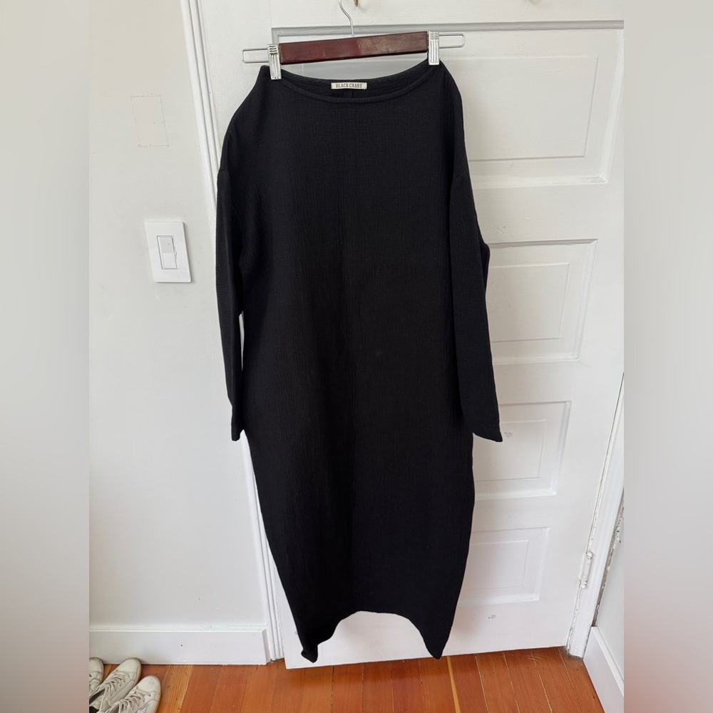 Black Crane cocoon Dress